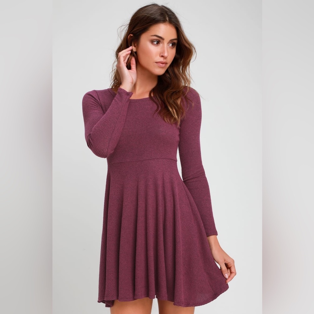 Lulu’s knit long sleeve skater dress!